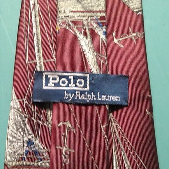 Polo by Ralph Lauren Purple, Red and Blue Silk Ties - Picture 3 of 8